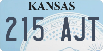 KS license plate 215AJT