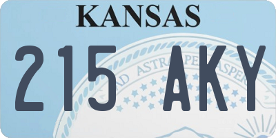 KS license plate 215AKY