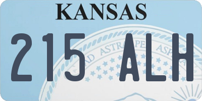 KS license plate 215ALH