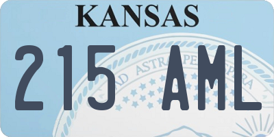 KS license plate 215AML