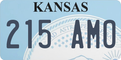 KS license plate 215AMO