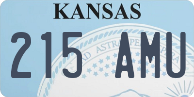 KS license plate 215AMU