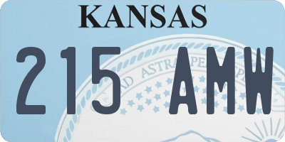 KS license plate 215AMW