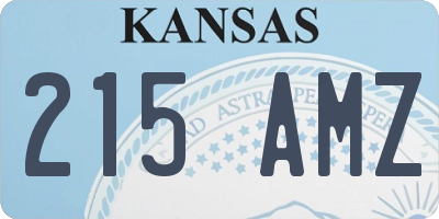 KS license plate 215AMZ