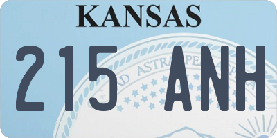 KS license plate 215ANH