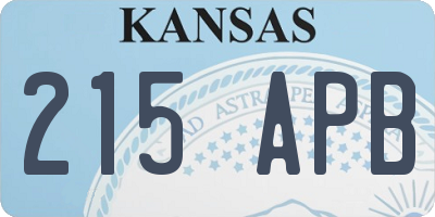 KS license plate 215APB