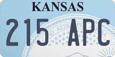 KS license plate 215APC