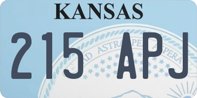 KS license plate 215APJ