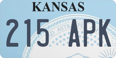 KS license plate 215APK