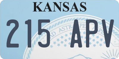 KS license plate 215APV