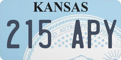 KS license plate 215APY