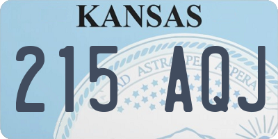 KS license plate 215AQJ