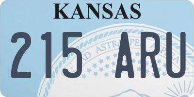 KS license plate 215ARU