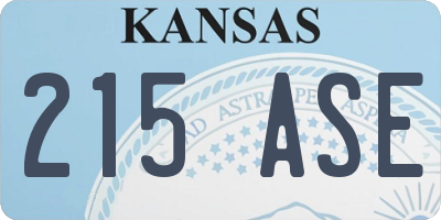 KS license plate 215ASE