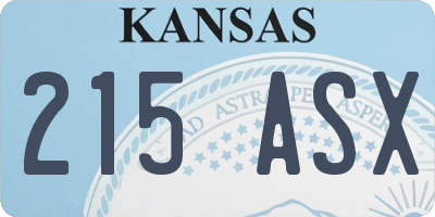 KS license plate 215ASX