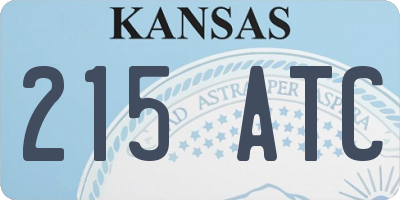 KS license plate 215ATC