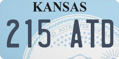 KS license plate 215ATD