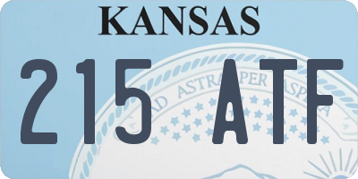 KS license plate 215ATF