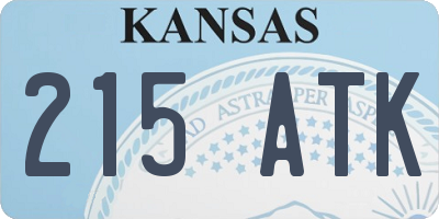 KS license plate 215ATK