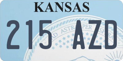 KS license plate 215AZD