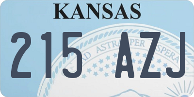 KS license plate 215AZJ