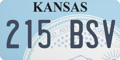 KS license plate 215BSV