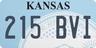 KS license plate 215BVI