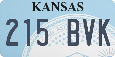 KS license plate 215BVK