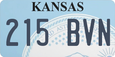 KS license plate 215BVN