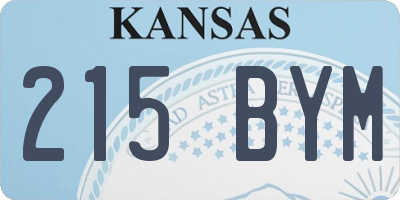 KS license plate 215BYM