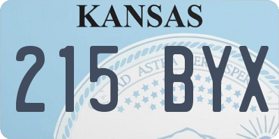 KS license plate 215BYX