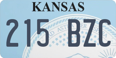 KS license plate 215BZC