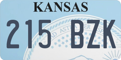 KS license plate 215BZK