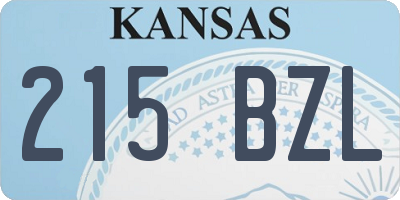 KS license plate 215BZL