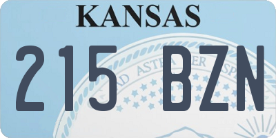 KS license plate 215BZN