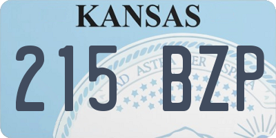 KS license plate 215BZP