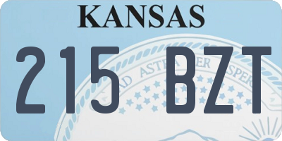 KS license plate 215BZT