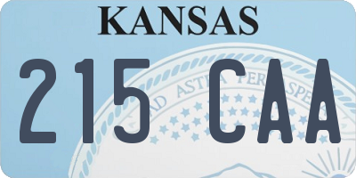 KS license plate 215CAA