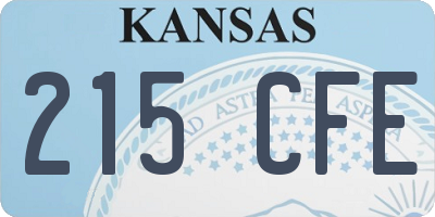 KS license plate 215CFE