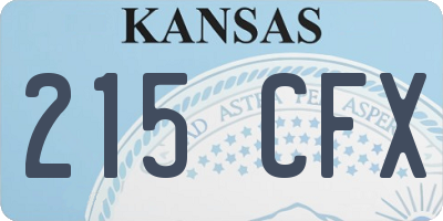 KS license plate 215CFX