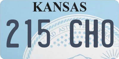 KS license plate 215CHO