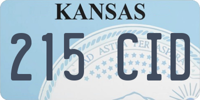 KS license plate 215CID