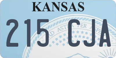 KS license plate 215CJA