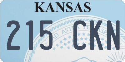 KS license plate 215CKN