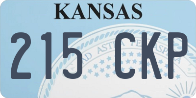 KS license plate 215CKP