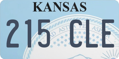 KS license plate 215CLE