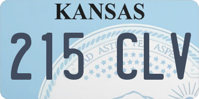 KS license plate 215CLV