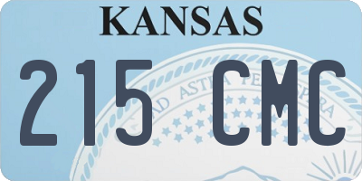 KS license plate 215CMC