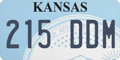 KS license plate 215DDM