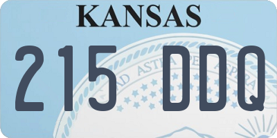 KS license plate 215DDQ